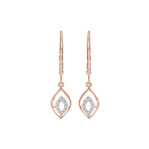 Elegant Drop Design Diamond Earrings