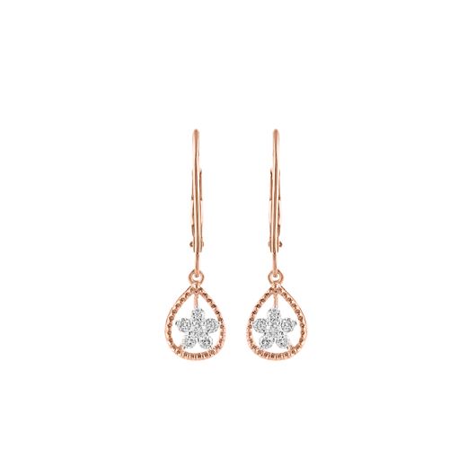 Contemporary Nakshatra Design Diamond Earrings
