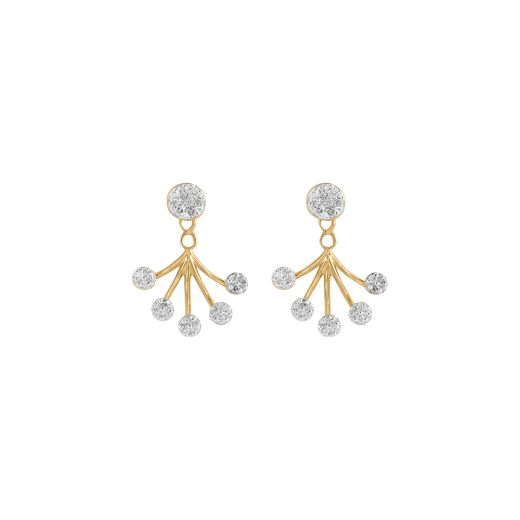 Statement Yellow Gold and Diamond Earrings