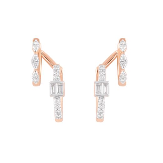 Auroral Rose Gold And Diamond Earrings