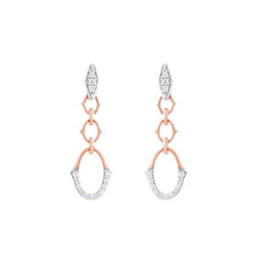 Oval Diamond Danglers