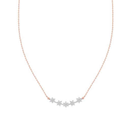 Five Stars Diamond Delicate Necklace