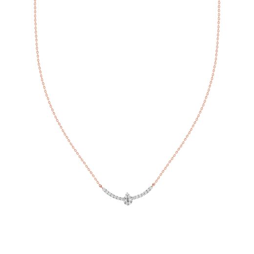 Lyrical Diamond Studded Chain Necklace