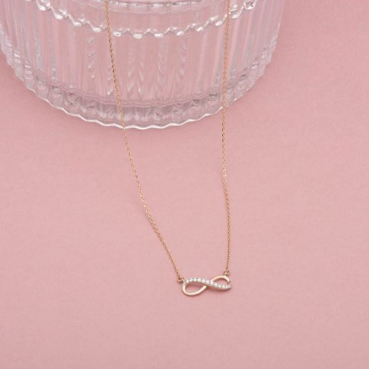 Infinity Design Diamond Chain Necklace