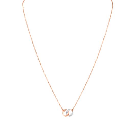 Stylish Rose Gold and Diamond Necklace