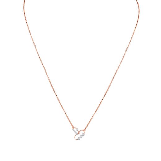 Gleaming Rose Gold and Diamond Necklace