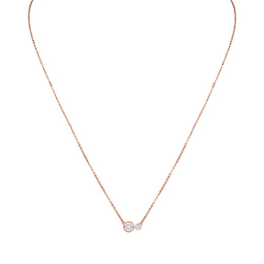 Delicate Rose Gold and Diamond Necklace