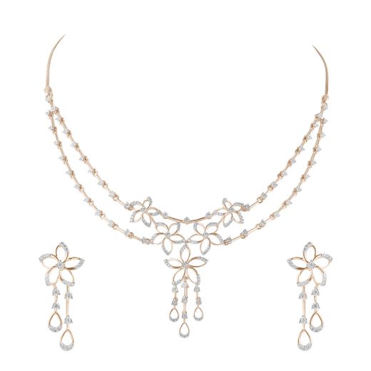 Statement Diamond Astra Necklace and Earrings Set