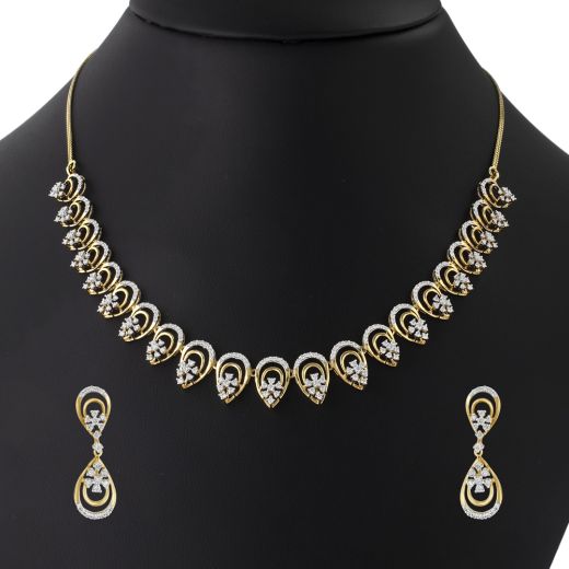 Teardrop Design 14Kt Rose Gold Jewellery Set