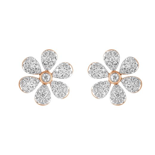 Cherished Rose Gold Floral Earrings