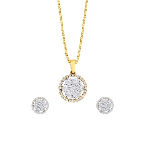 Opulent Brilliance Diamond Pendant Set