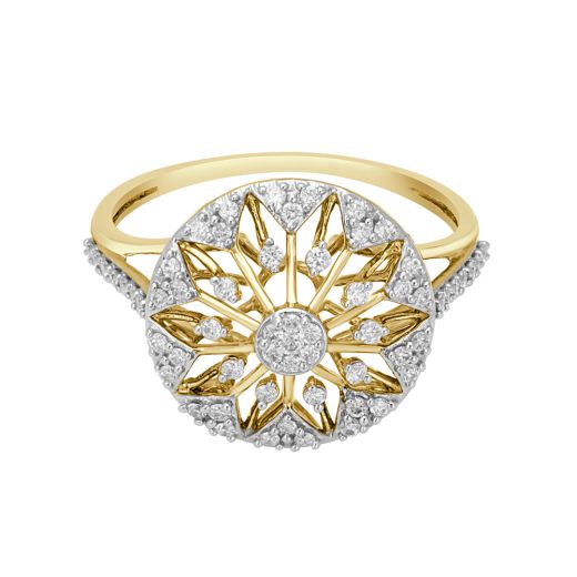 Floral Design Gold Ring
