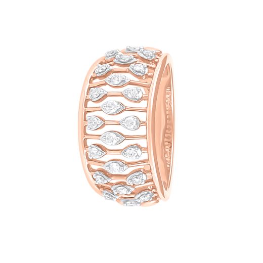 Dazzling Affection Rose Gold And Diamond Ring