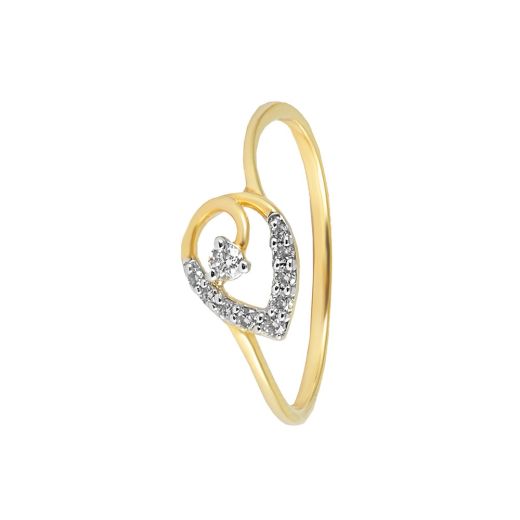 Sophisticated Diamond Yellow Gold Ring