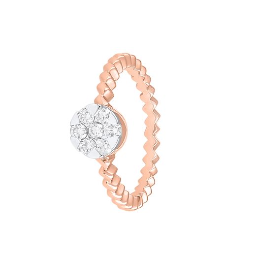 Starlit Elegance Rose Gold And Diamond Ring