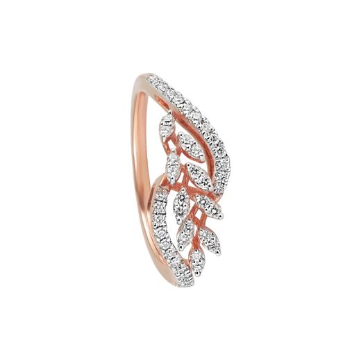 Gleaming Diamond Rose Gold Ring