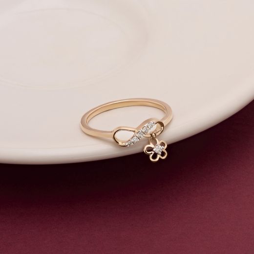 Infinity Design Floral Diamond Finger Ring