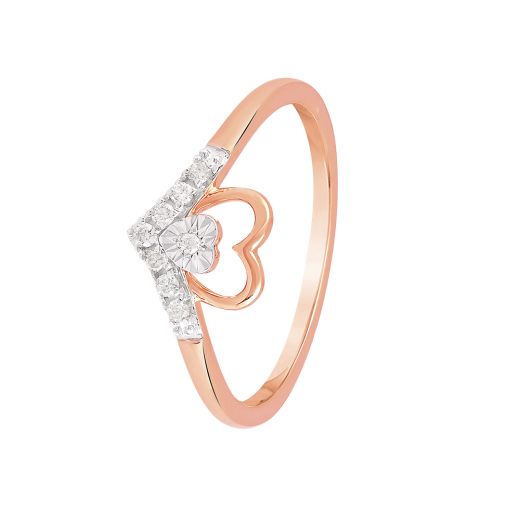 Ethereal Diamond and Rose Gold Finger Ring