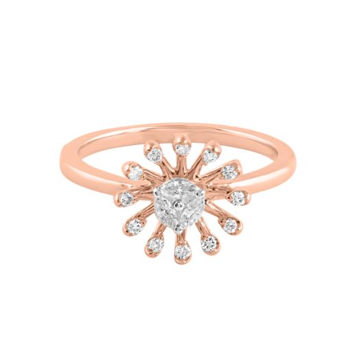 Starburst Design Diamond Finger Ring