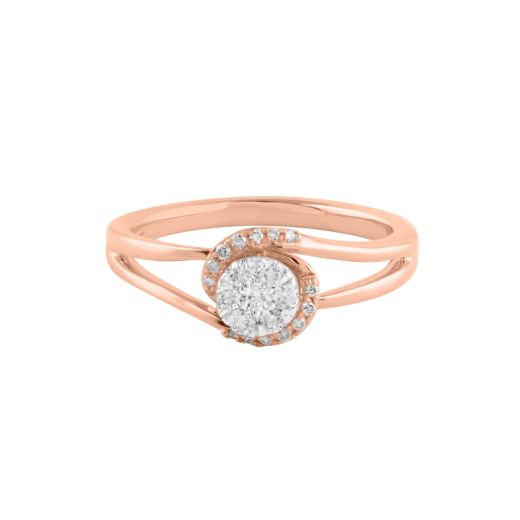 Statesque Diamond and Rose Gold Finger Ring
