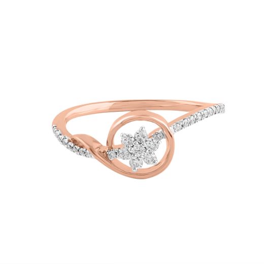 Bewitching Rose Gold and Diamond Finger Ring