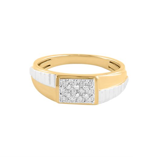 Radiant Yellow Gold and Diamond Finger Ring