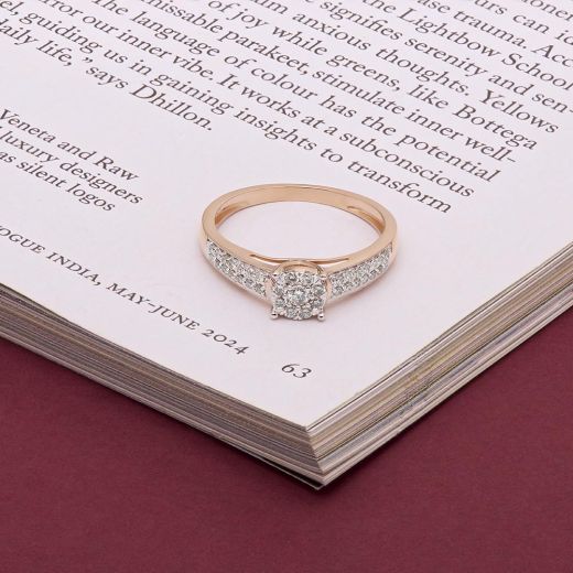 Exquisite Diamond Cluster Finger Ring
