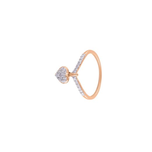 Scintillating Rose Gold and Diamond Finger Ring