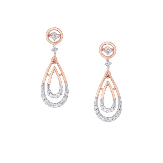 Enchanting Diamond and Rose Gold Earrings