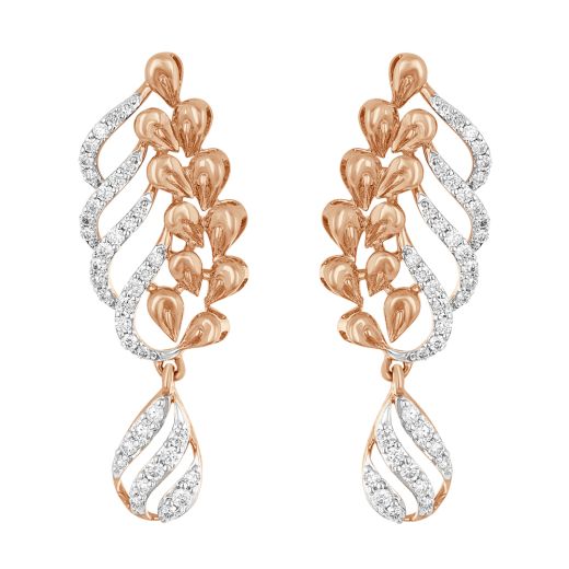 Radiant Diamond Earrings Crafted in Gold