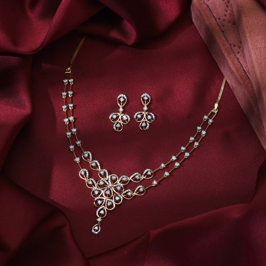 Amazon.com: American Diamond Necklace Set
