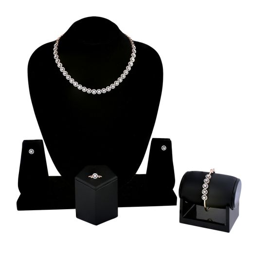 Sparkling Rose Gold and Diamond Cocktail Jewellery Set