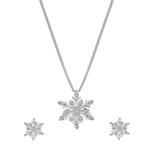 Radiant Charm Diamond Pendant Set