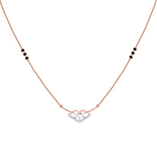 Delicate Floral Rose Gold Mangalsutra