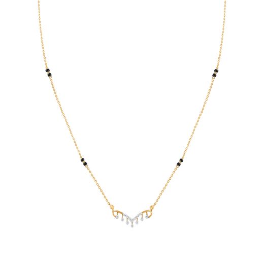 Modern Diamond and yellow Gold Mangalsutra