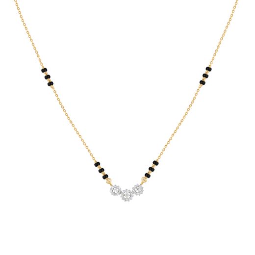 Glittering Cluster Design Diamond Mangalsutra