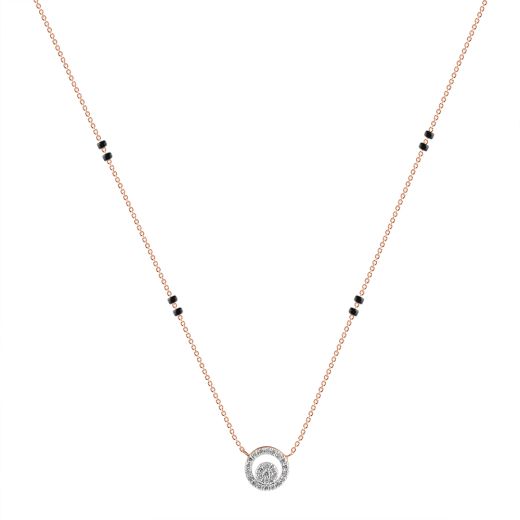 Contemporary Rose Gold Ring and Diamond Mangalsutra