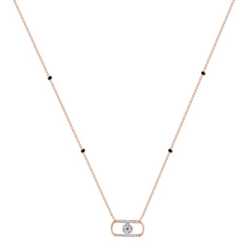 Delicate Diamond and Rose Gold Mangalsutra