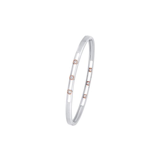 Stylish Dual Metal Platinum Bangle