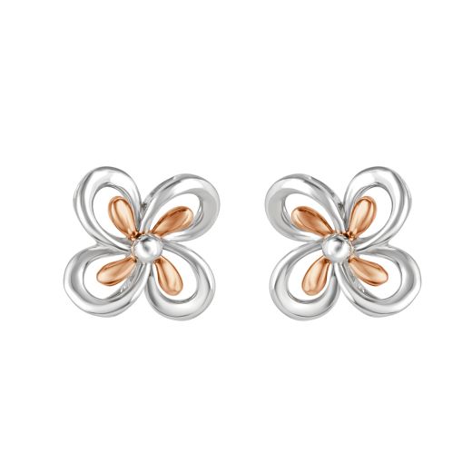 Beautiful Earrings Set in Platinum and Rose Gold