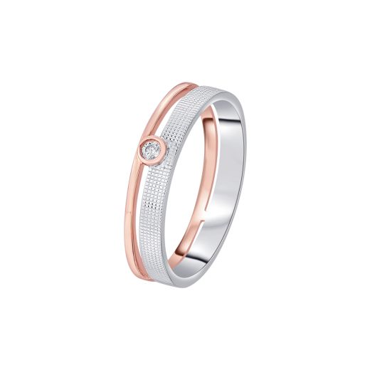 Elegant Platinum and Rose Gold Men's Band