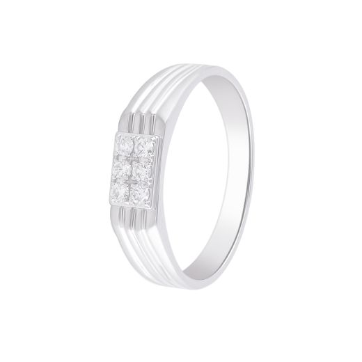 Regal Diamond and Platinum Men's Finger Band