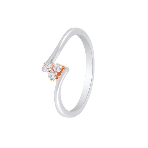 Dainty Diamond and Platinum Finger Ring