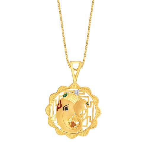 Ganesha Yellow Gold Pendant