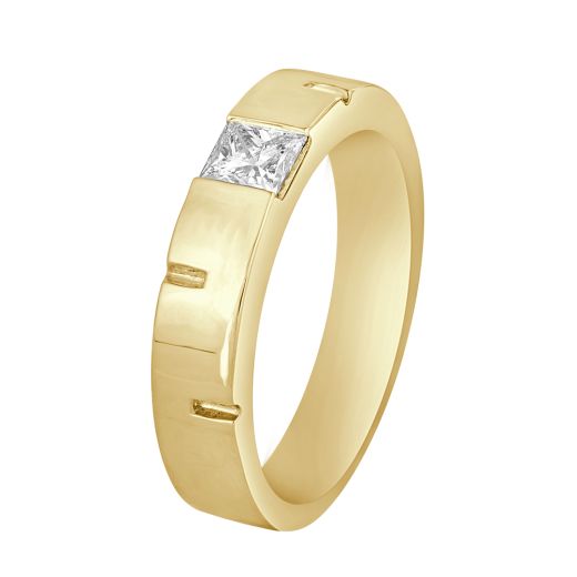 Eternal Diamond Men's Finger Ring in 18KT Yellow Gold