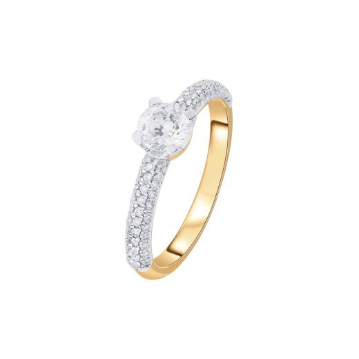 Enchanting Diamond Studded Finger Ring