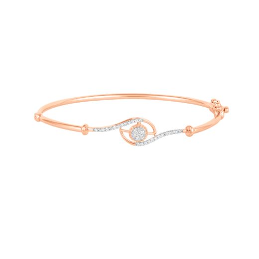 Eye Design Rose Gold and Diamond Bracelet