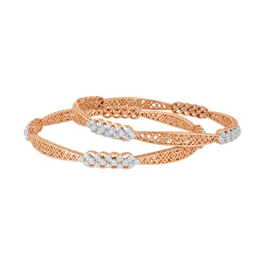 Subtle Diamond Bangle Set of 2