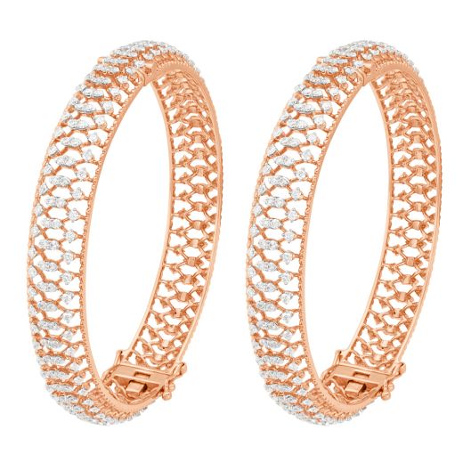 Classy Bangle in 18KT Rose Gold Set of 2