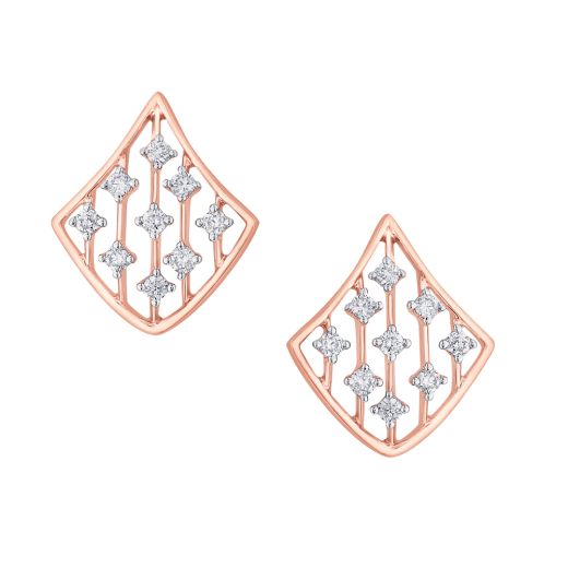 Fascinating Geometric Diamond Earrings